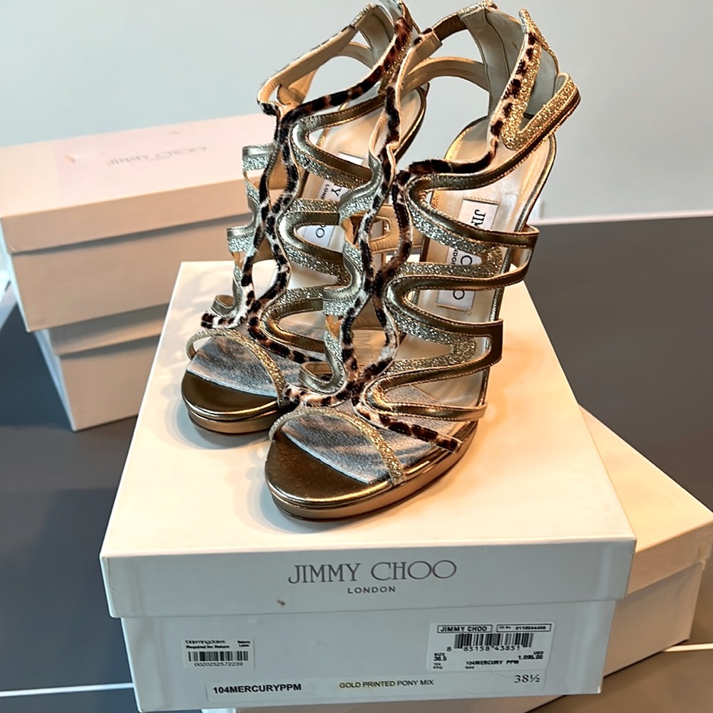 Jimmy Choo Mercury ppm, size 38.5, color: printed pony mixed